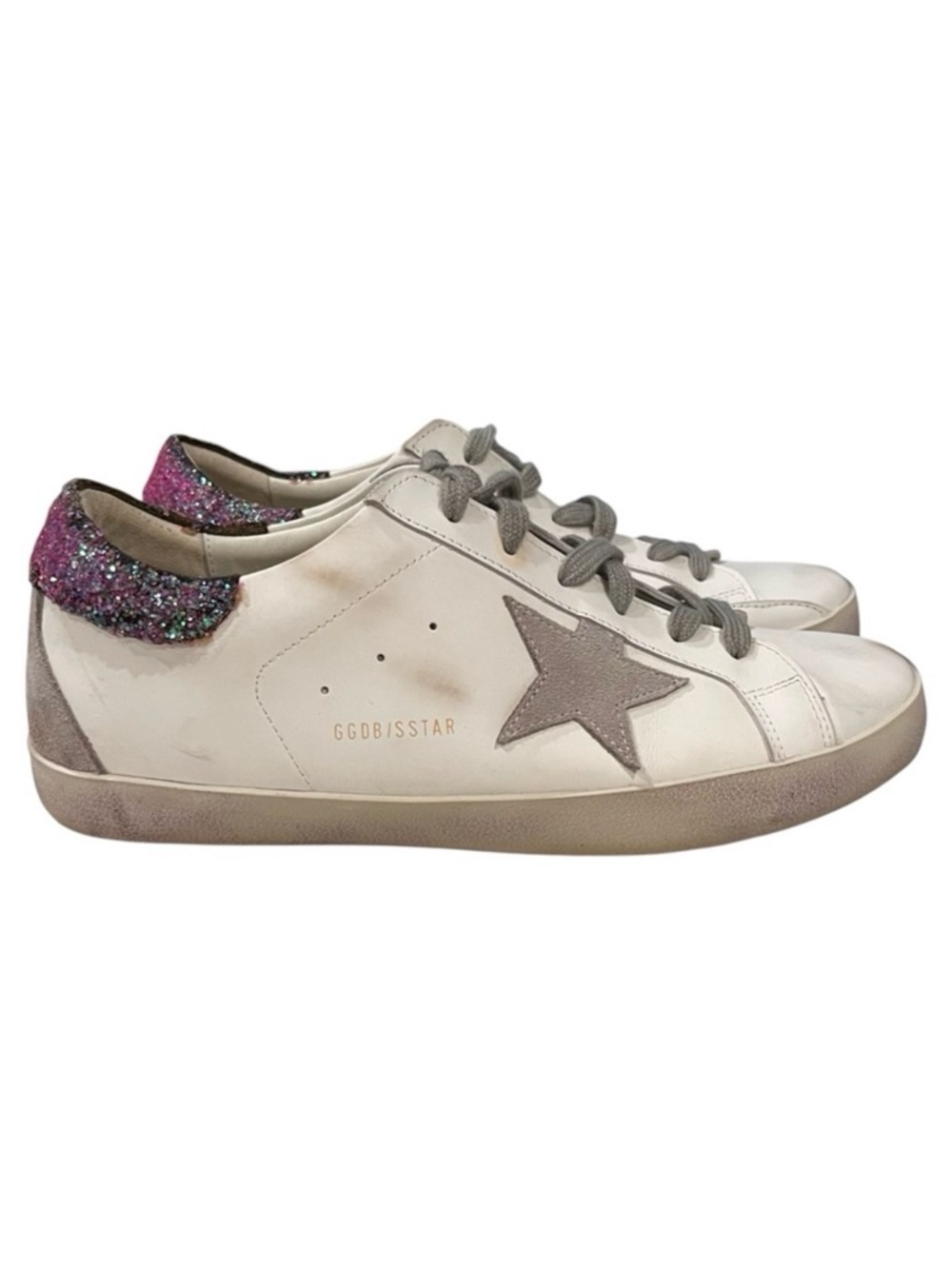 Golden Goose Superstar Glitter Leather Low Top Size 41 / US Women’s 11